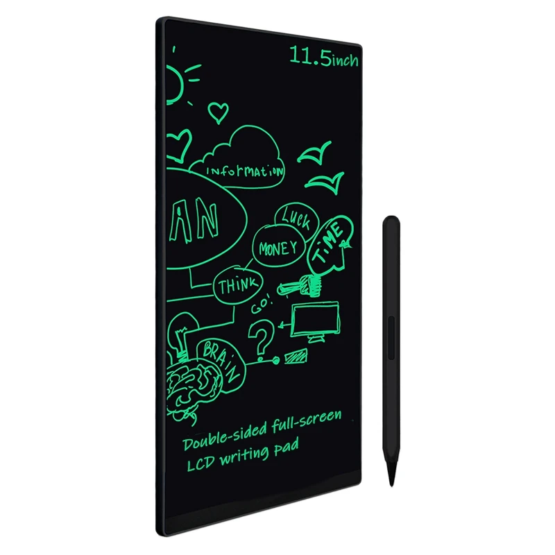 

11.5 Inch Colorful Ultrathin Full Screen LCD Writing Tablet Built-in Magnets Innovative Drawing Pad Memo Board(Black)