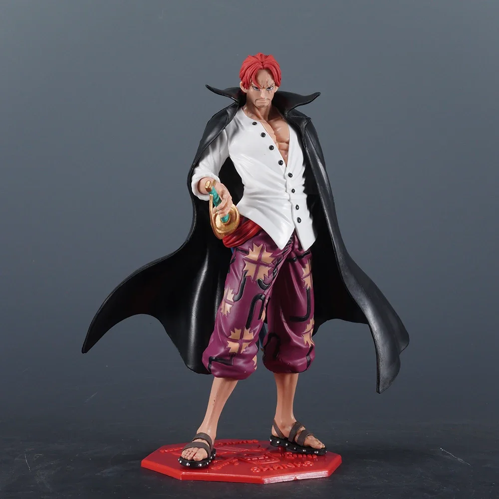

One Piece Anime GK Dragon And Tiger Red Hair Shanks Handmade PVC Model Statue 24.5cm Action Figure Collection Toy Gift