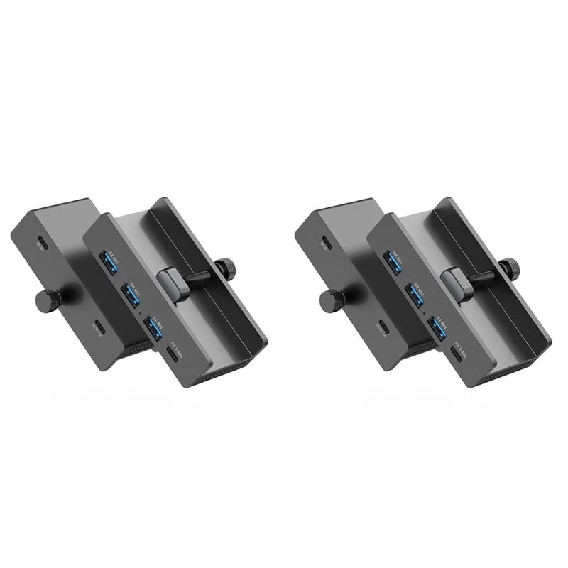 New Arrivals-2X USB HUB Clamp USB 3.0 Splitter Adapter For Imac Lenovo Desktop PC Accessories USB Extension Hub Clip