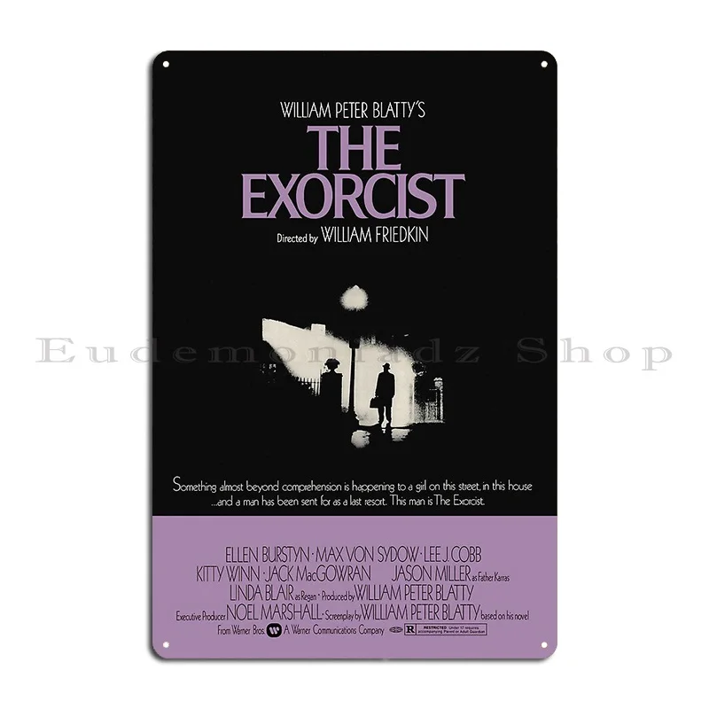The Exorcist 1973 لوحة معدنية ملصق نادي بار جدار ديكور خلق جدار كهف طباعة تين تسجيل ملصق #2