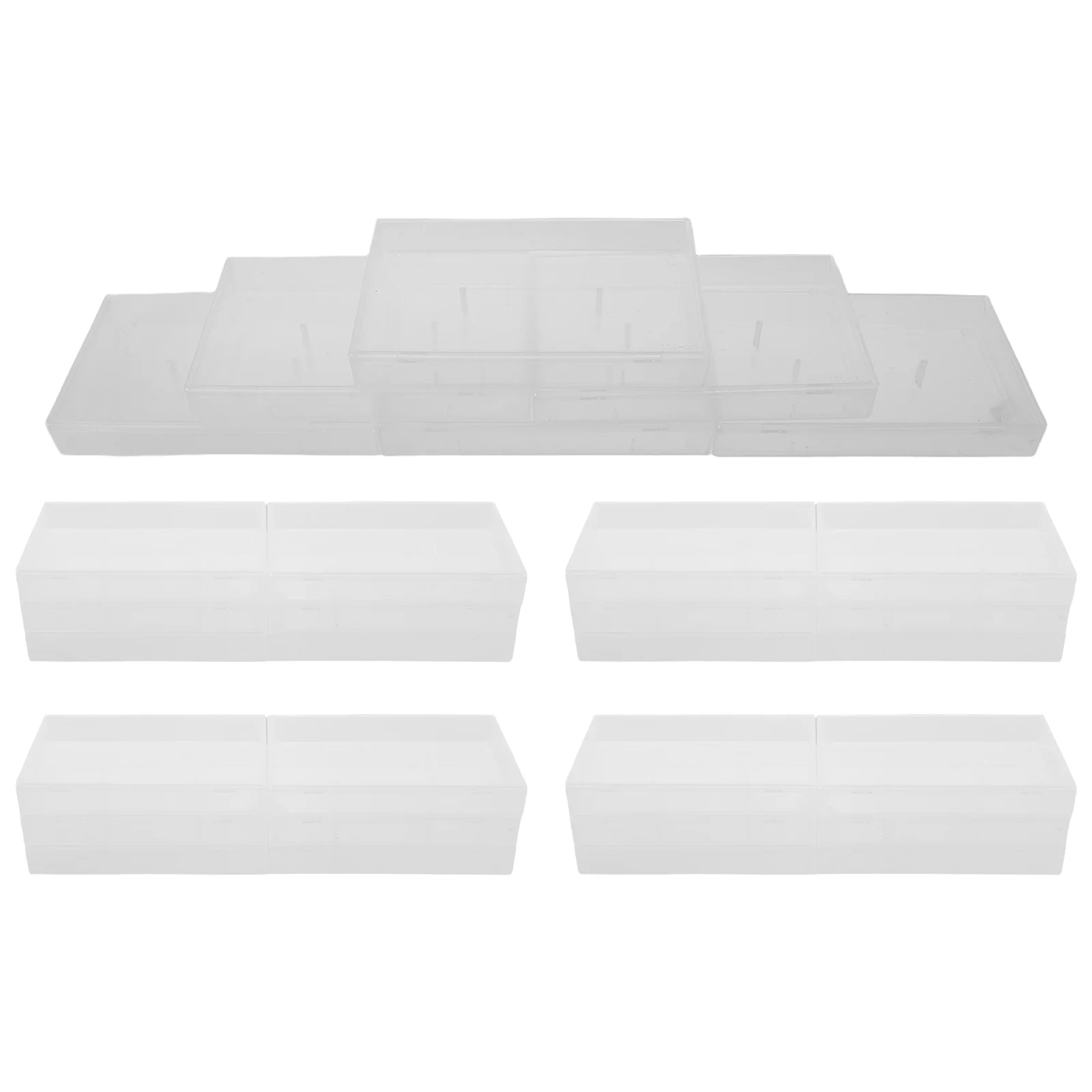 

10pcs Cassette Tape Case Clear Plastic Cassette Box Audio Cassette Storage Organizers Blank Voice Recording Cassette Tape Holder