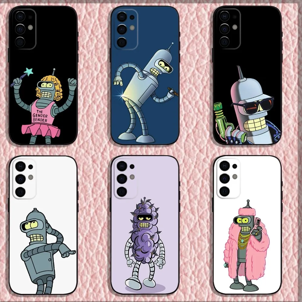 Cartoon Funny B-BenderES Phone Case For Samsung S25,S24,S21,S22,S23,S30,Ultra,S20,Plus,Fe,Lite,Note,10,9,5G Black Soft Shell