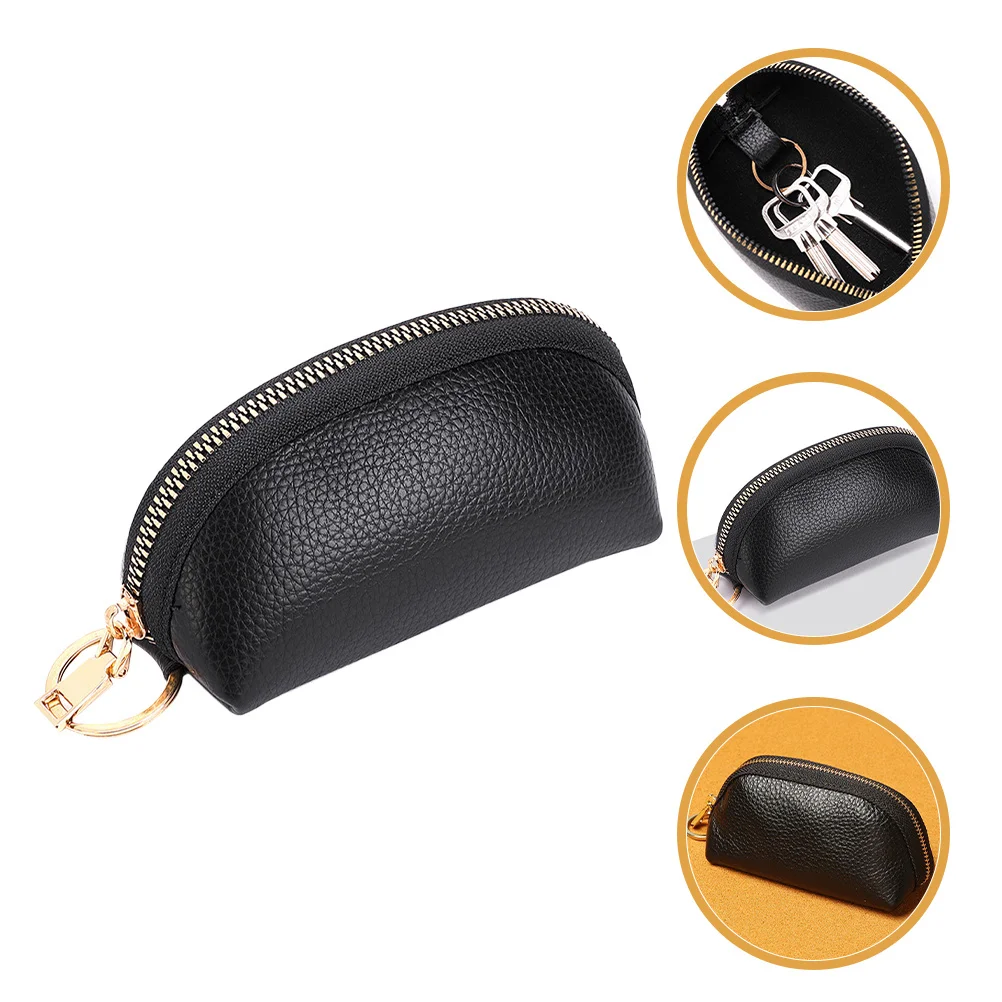 Bolsa para llaves de coche para hombre, organizador de llaves de PU para múltiples llaves, soporte para billetera, estuche compacto y elegante, accesorio para llavero