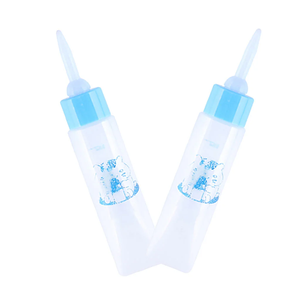 

2pcs Pet Feeding Bottles For Puppies Kittens Rabbits Nursing Bottle With Scale Small Nurser Healthy