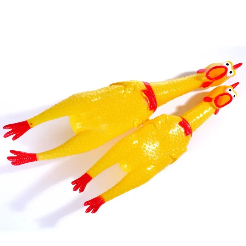 Chicken Chicken Rooster 16 / 31 / 39 cm Rubber Sound Tie Toy For Pet Dog Dog Child Baby