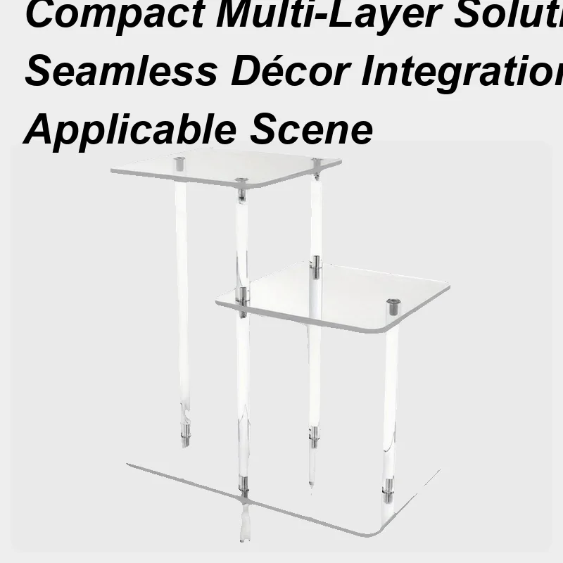 

Acrylic Side Table Modern Nightstand Table Clear 3 Layers Nightstand for Home Patio Book Living Room Phone Lobby Hall Bedroom