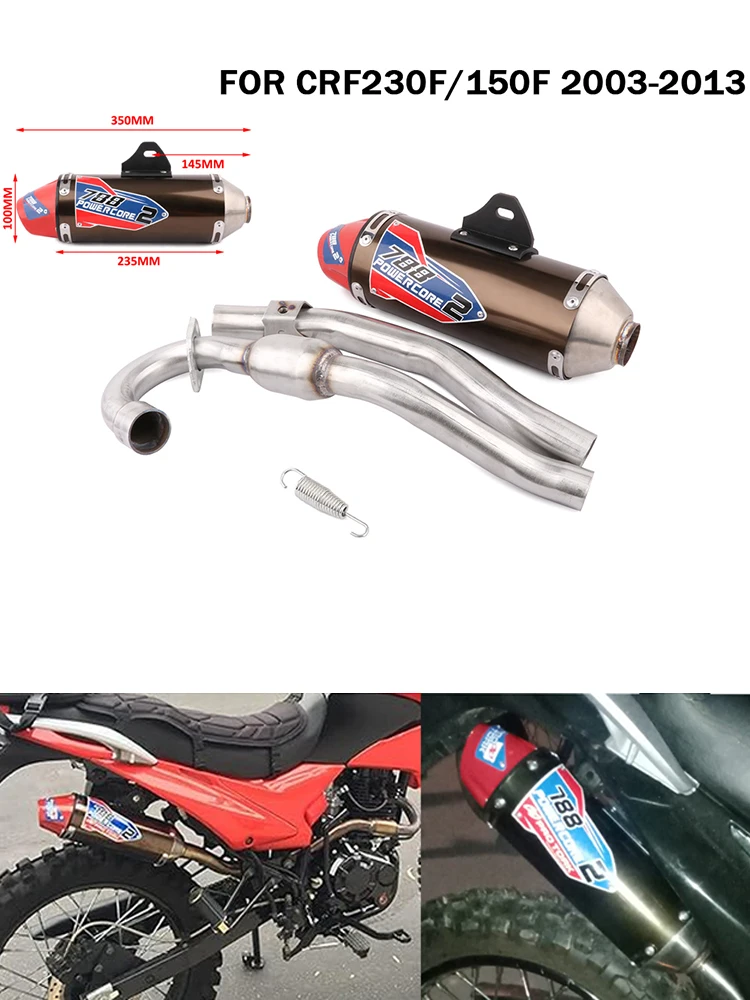 AliExpress NONE Motorcycle pipe Middle&Rear Exhaust Muffler Pipe motorcycle accessories low price For CRF230F CRF150F 2003-2013 Dirt pit bike