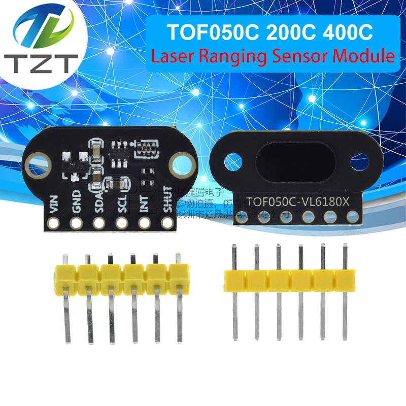 VL6180/VL53L0X/VL53L1X Время полета (ToF) Модуль лазерного датчика дальности TOF050C TOF200C TOF400C 50CM/2M/4M IIC для Arduino STM32