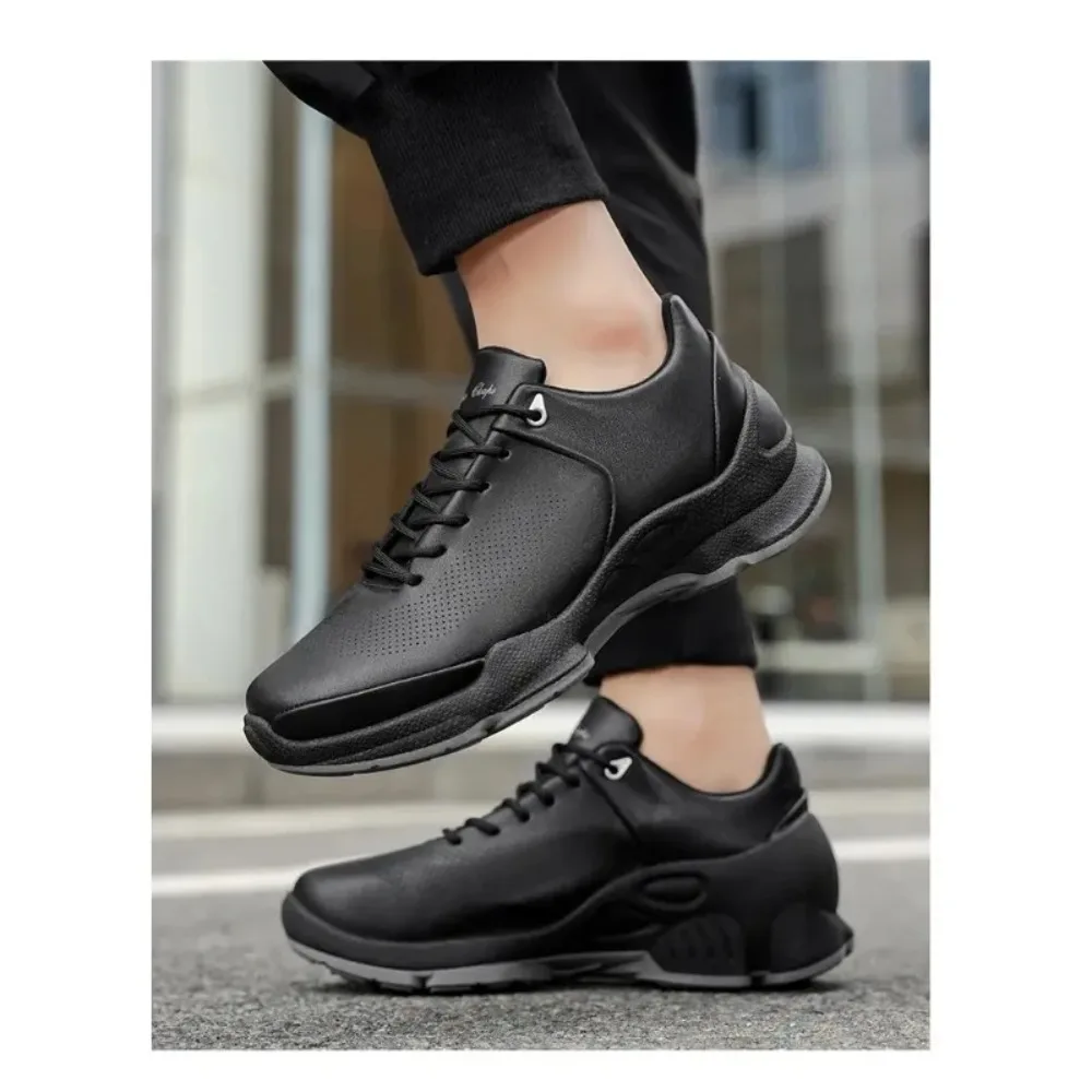 

Versatile Leather Mens Sneakers New Trend Casual Shoes Non-Slip Leisure Male Trainers Leisure Walk Sports Footwear Outdoor Shoes