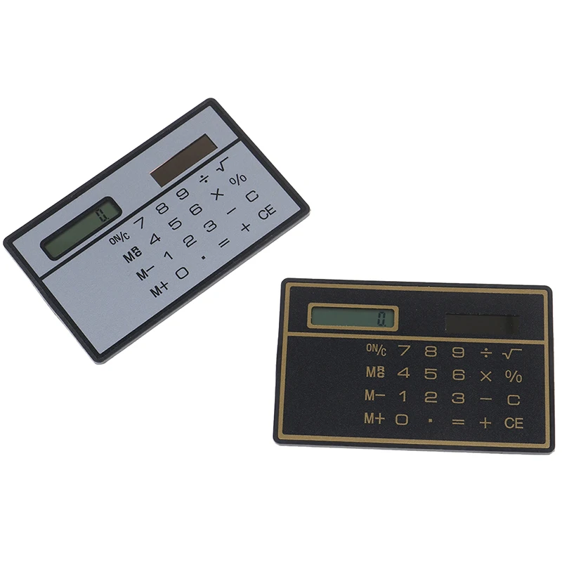 8 Digit Ultra Thin Solar Power Calculator With Touch Screen Credit Card Design Portable Mini Calculator For Business School