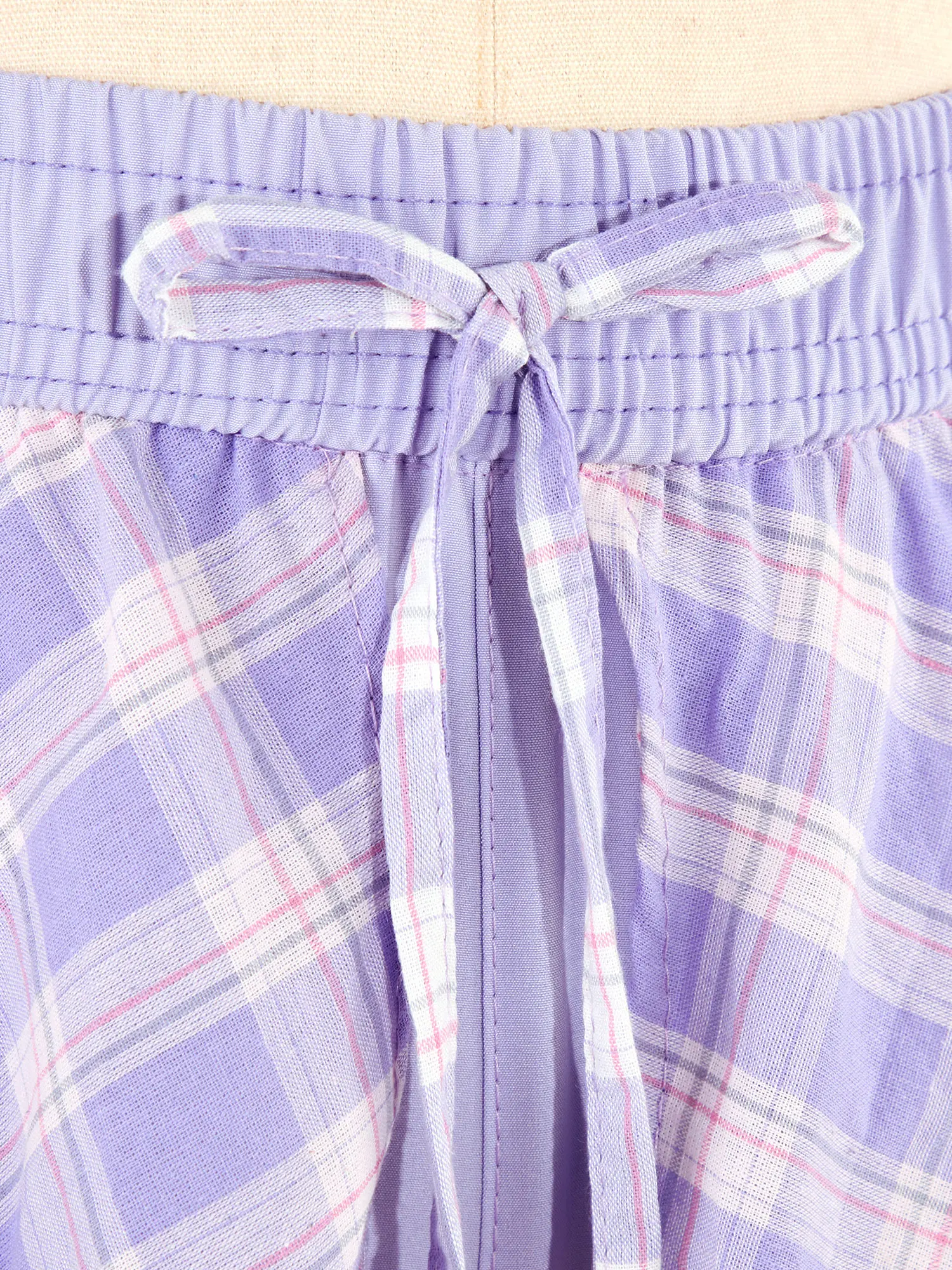 Pantaloni a gamba larga in seta ghiaccio a quadri con effetto due pezzi per ragazze, con elastico in vita, ideali per tutti i giorni, scuola, casual, street style, estate