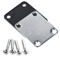 Placa de cuello de guitarra eléctrica de 4 orificios, placa de refuerzo de vástago, tablero de articulación de cuello de guitarra, deflector protector