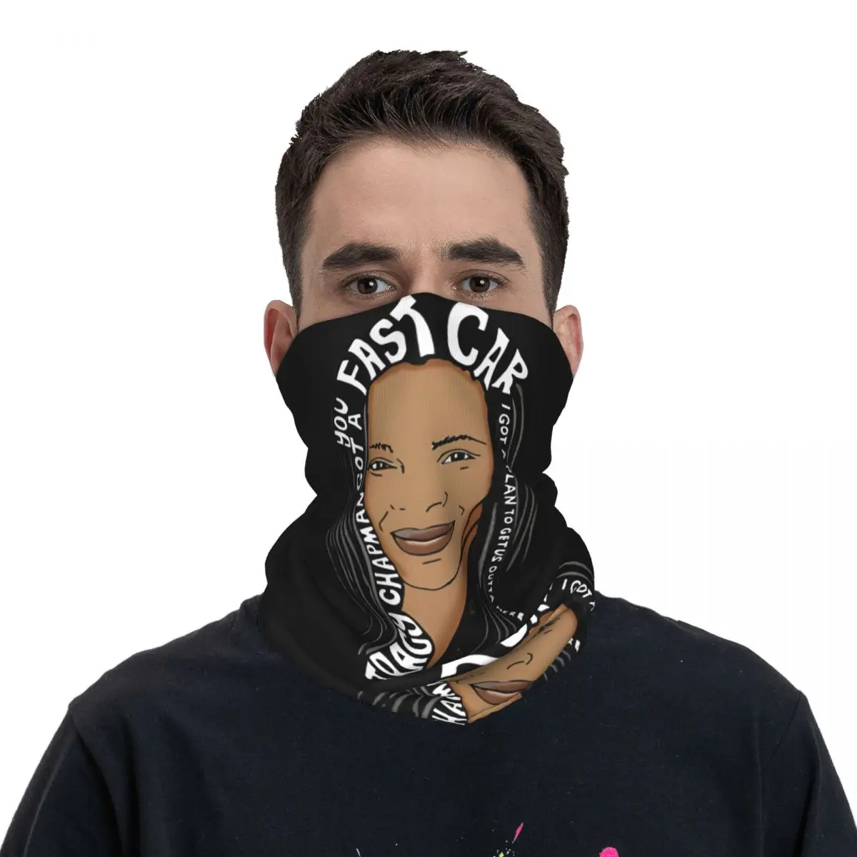 Pop Bandana Hals Cover Motorclub T-Tracy Chapman Gezicht Sjaal Fietsen Sjaal Wandelen Unisex Volwassen Winter