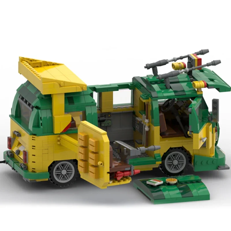 Bloques de construcción modulares para niños, ladrillos Moc técnicos, Serie de coches, modelo de coche de fiesta de viaje, regalos, juegos de bricolaje, modelo de ensamblaje