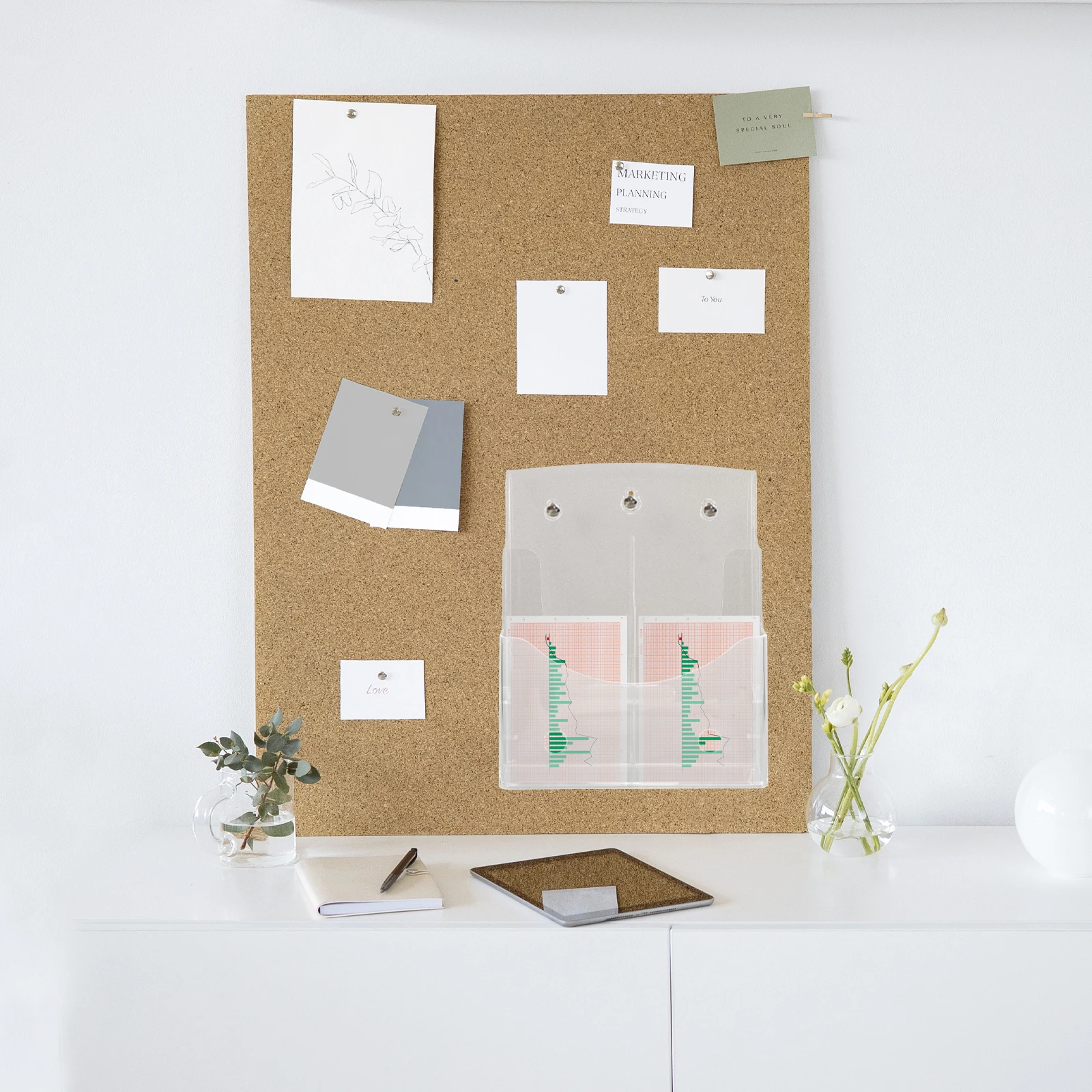 

A4 Document Holder Clear File Organizer Desktop Stand Acrylic Rack Transparent Storage Display for Office Home