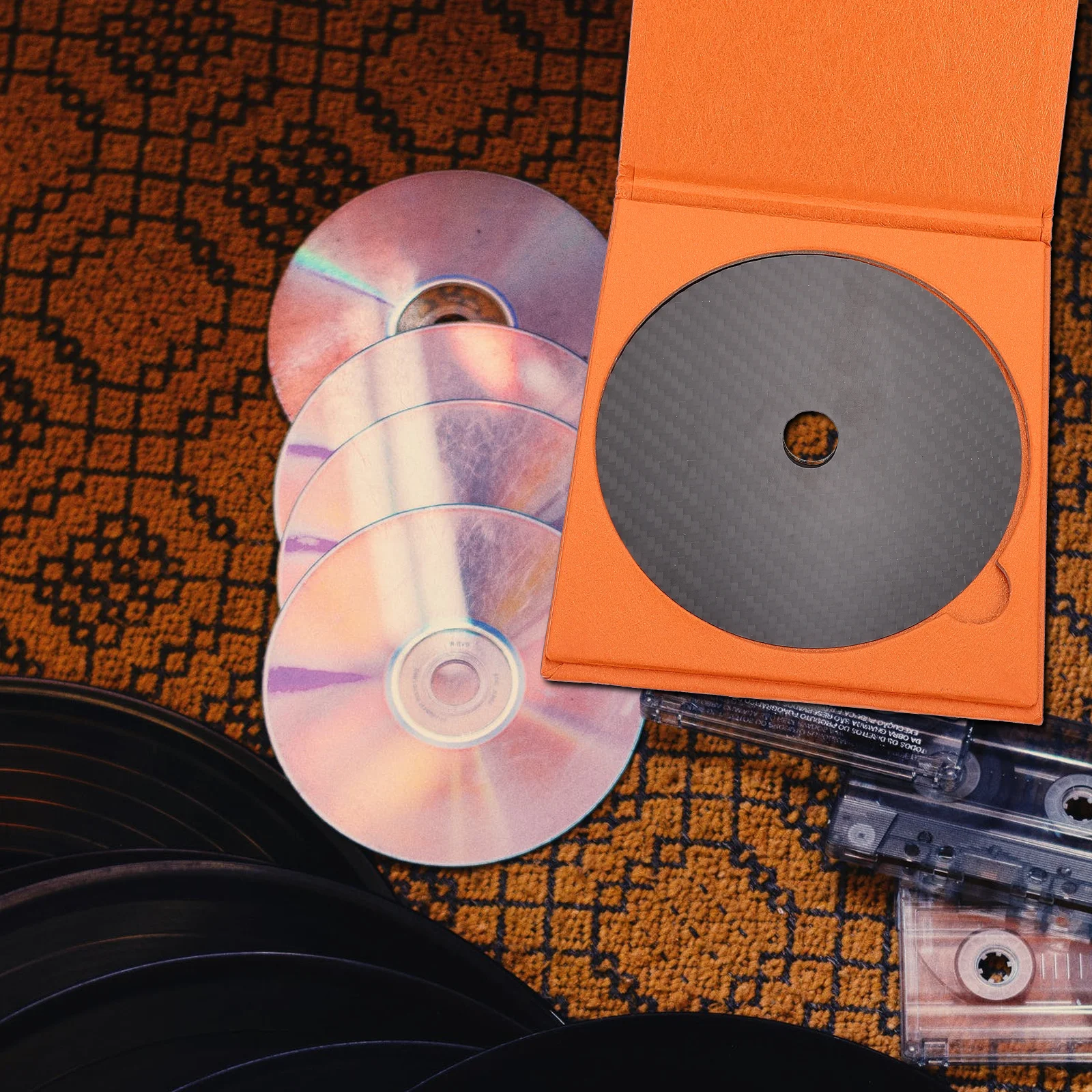 1Pcs Carbon Fiber Cd Platter Mat Cf-Cd.2 Precision Cut Tuning Cushion for Turntable Audio Enhancement Vinyl Record Player