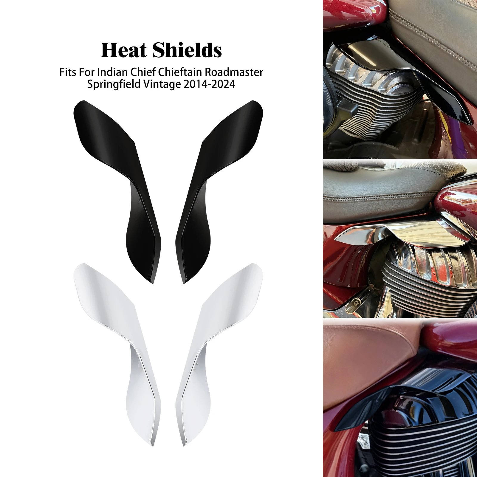 Motorcycle Saddle Air Heat Shield Mid-Frame Deflector For Indian Chieftain Chief Dark Horse Roadmaster Springfield Vintage 14-24