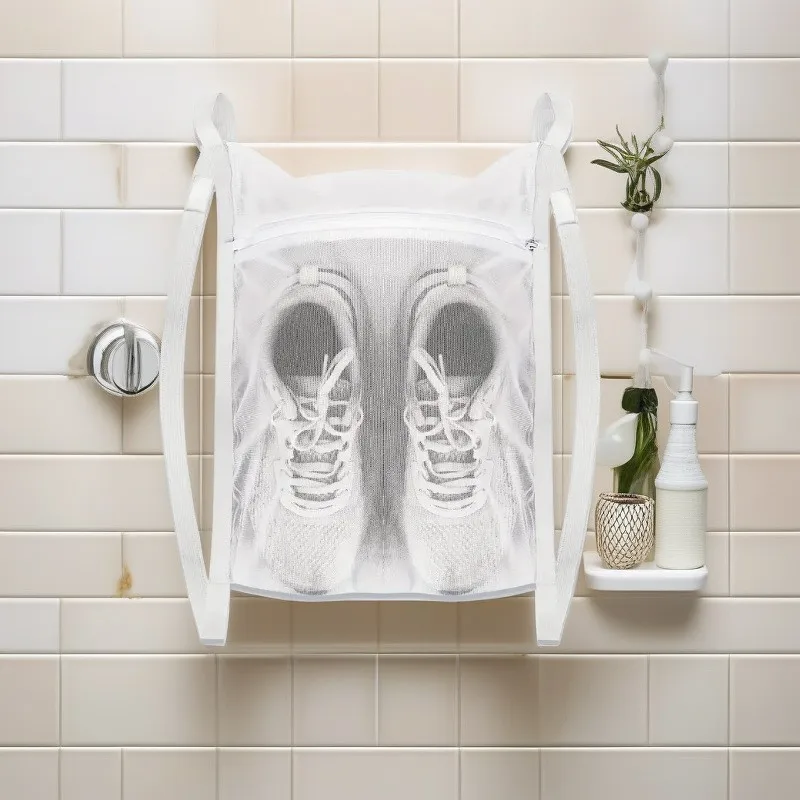 1 Stück Sneaker-Trockentasche, Trockentasche mit elastischen Bändern, Wäschesack für Schuhe, 40x40cm – Detail 5
