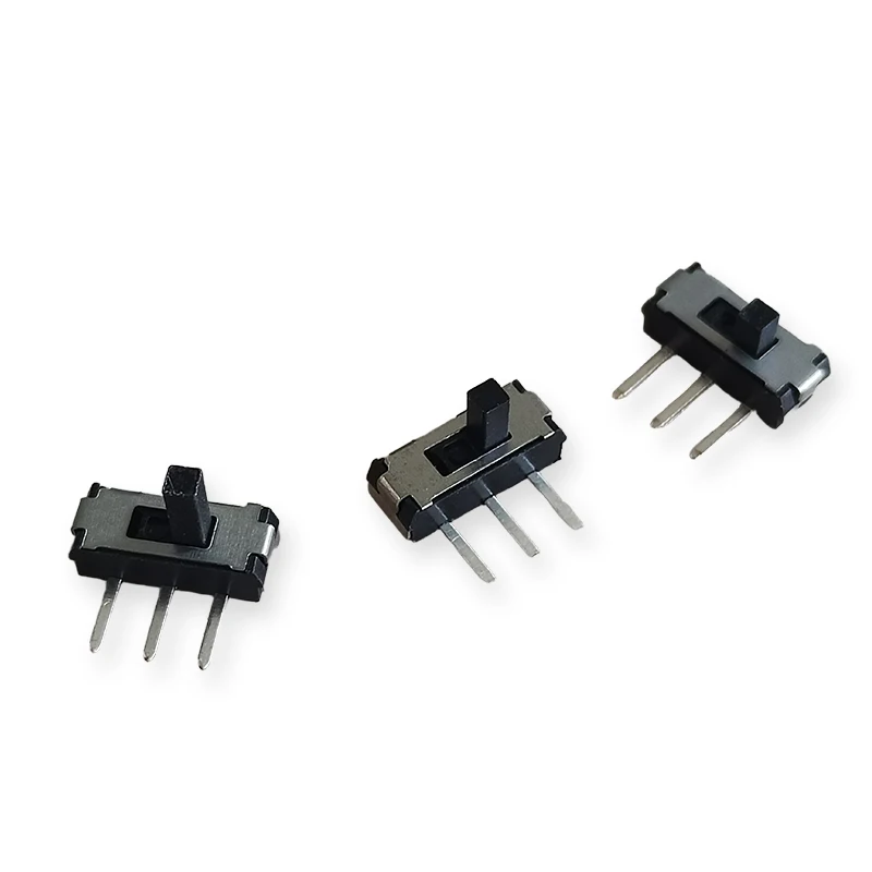 50PCS MSS-12D19 (Side Three Pin ) Side Inserted Small Toggle Switch 1P2T DC 12V 50mA 3-Pin 2-Speed Power Sliding 3.5 * 9