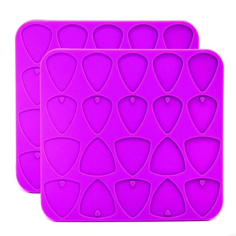 J2HB Guitar Picks Box Resin Mold Silicone Plectrum Guitar Bass Pick Keychain Molds