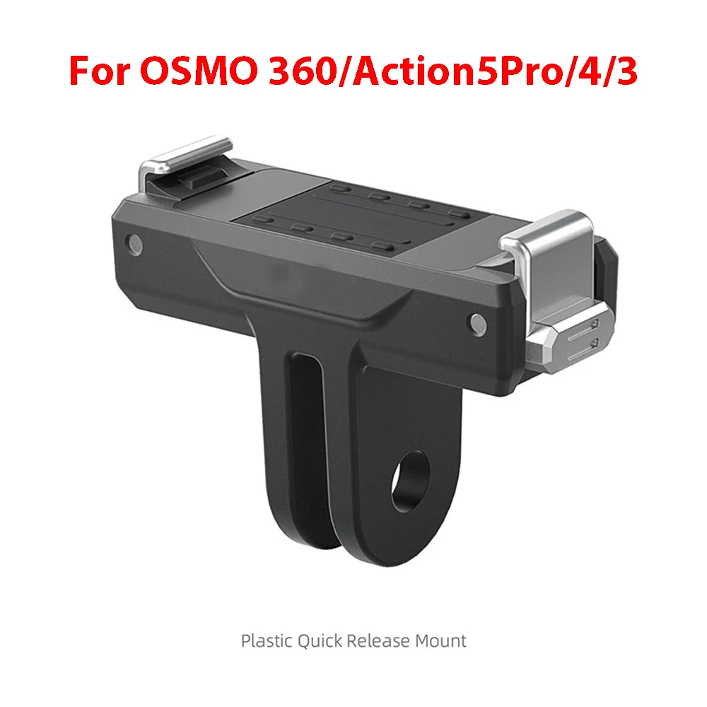 

For OSMO 360/Action5Pro/4/3 Plastic Quick Release Mount Stainless Steel Clip Action Cameras Accessories