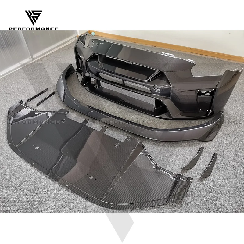 

Vari 2019 Ver Magnum Opus Style Half Carbon Fiber Car Parts Front Bumper With Lip For Nissan GTR R35 2008-2019 Carbon Bumper