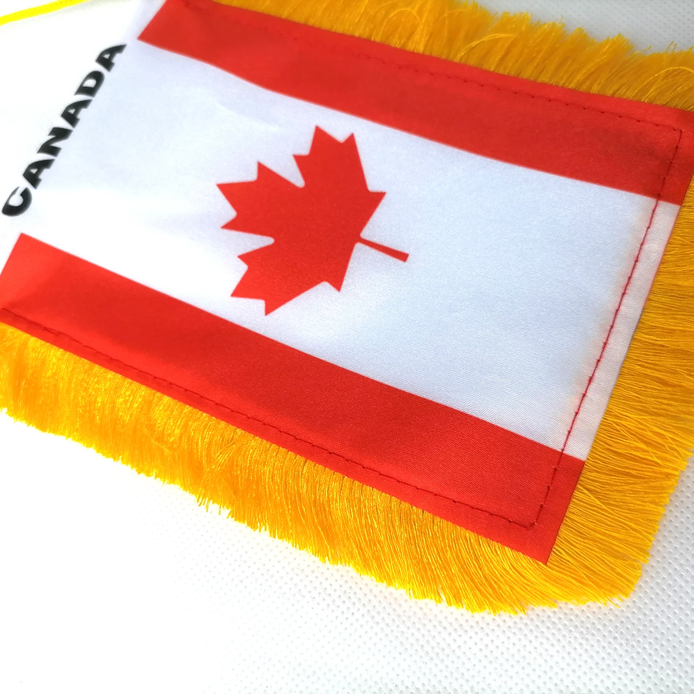 Canadian Canada Flag 10x15cm satin printed-with suction cup for hanging in car flag