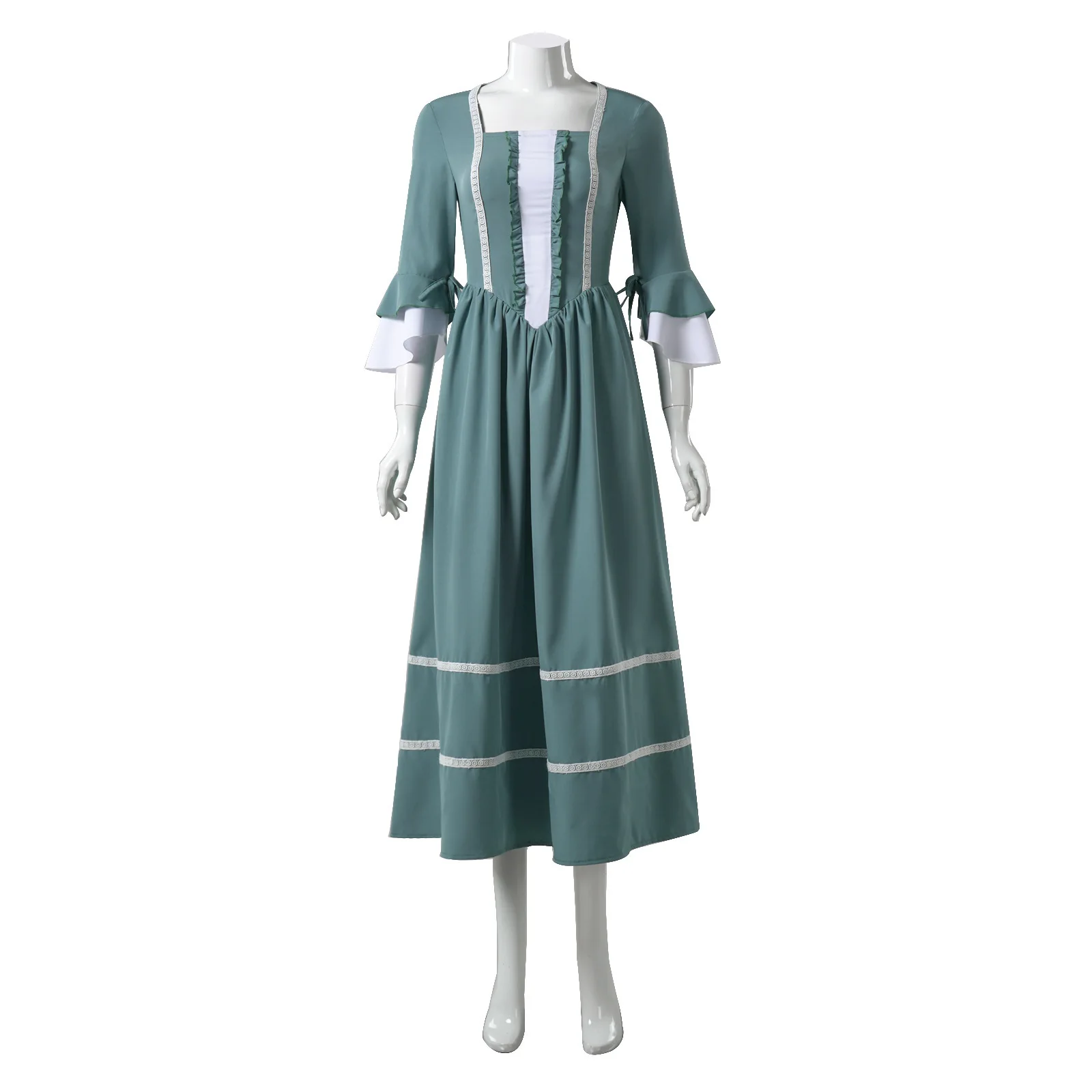 

Medieval-inspired Renaissance-style Vintage Dress For Halloween Cosplay