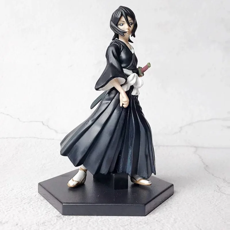 

Bleach Kuchiki Rukia Kurosaki Ichigo Protagonist Japanese Anime PVC Action Figure Desktop Decoration Kids Brinquedos in Stock