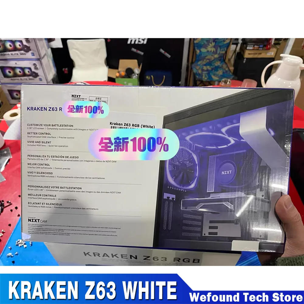 For NZXT White Desktop All-in-one 240 Water-cooled Radiator KRAKEN Z63 WHITE RGB