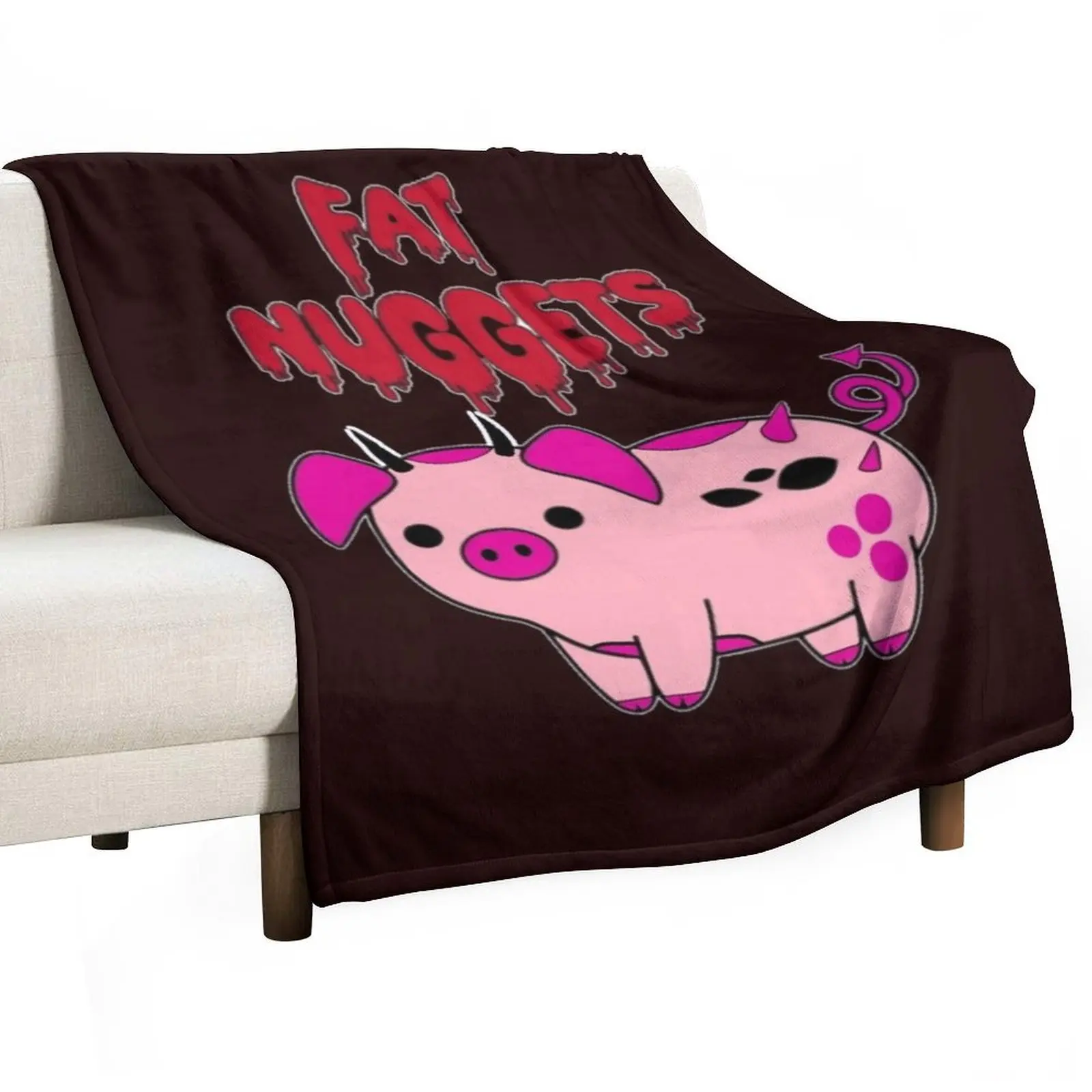 

Fat Nuggets Throw Blanket funny gift blankets and throws Bed Luxury Blankets