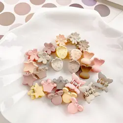 Hair Accessories Mini Hair Claw Frosting Barrettes Flower Mini Hair Claw Hair Ornaments Hair Clip Star Hair Crab Clip Children