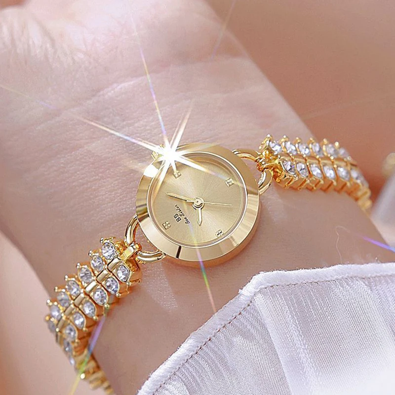 

Small Dial Women Bracelet Watches 2025 Top Brand Luxury Gold Silver Rhinestone Ladies Wrist Watches Gift For Girlfriend Wife
