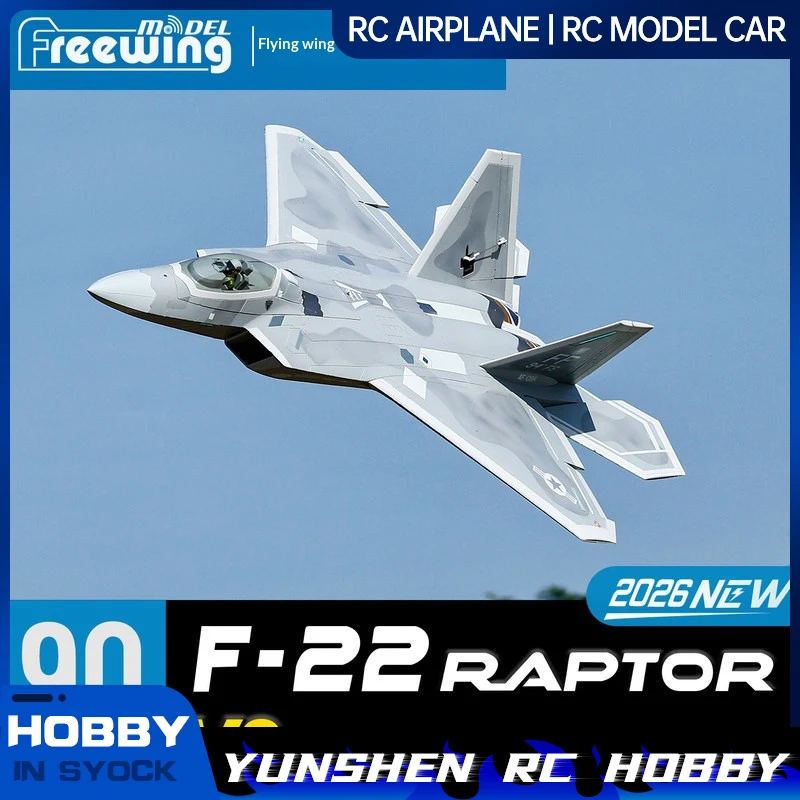 Freewing 90mm F-22 V2 New Raptor Assembled Fixed Wing Model Fan Jet Fighter Outdoor High Speed Aircraft Quick Disassembly