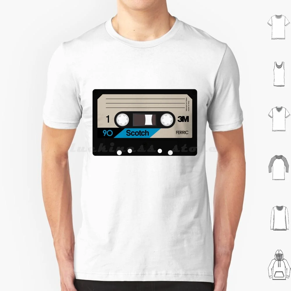 Cassette Scotch Ferric 90 T Shirt Cotton Men Women DIY Print Cassette Retro Video Music Vaporwave Synthwave 80s 1980s Stereo