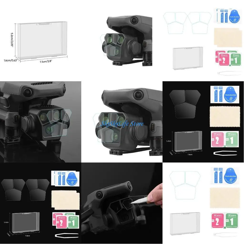 

E65E Explosion-Proof Camera Lens Protector for Mavic 3 Protective Film Dustproof Camera Lens Maximum Protectors