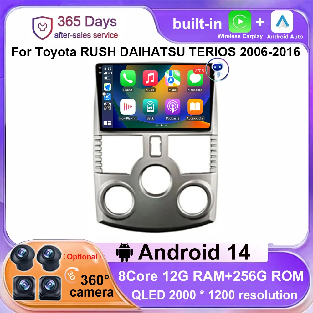 

Android 14 Car Radio For Toyota RUSH DAIHATSU TERIOS 2006-2016 Auto Carplay Multimedia Video Player GPS Navigation Stereo 4G DSP