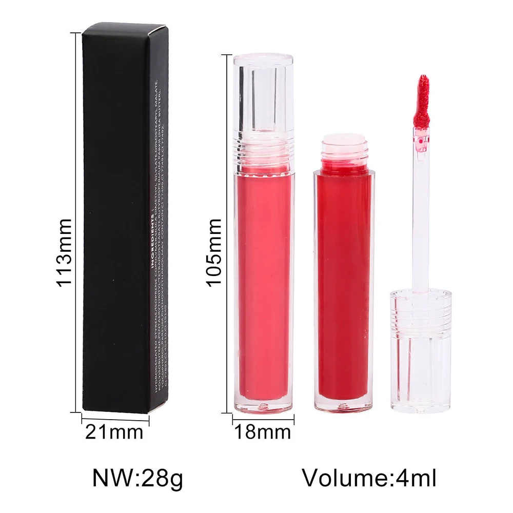 Private Label Transparent Tube Lip Gloss Pigment Long Lasting Non-stick Non-fade Waterproof Custom Logo Makeup Bulk Cruelty Free