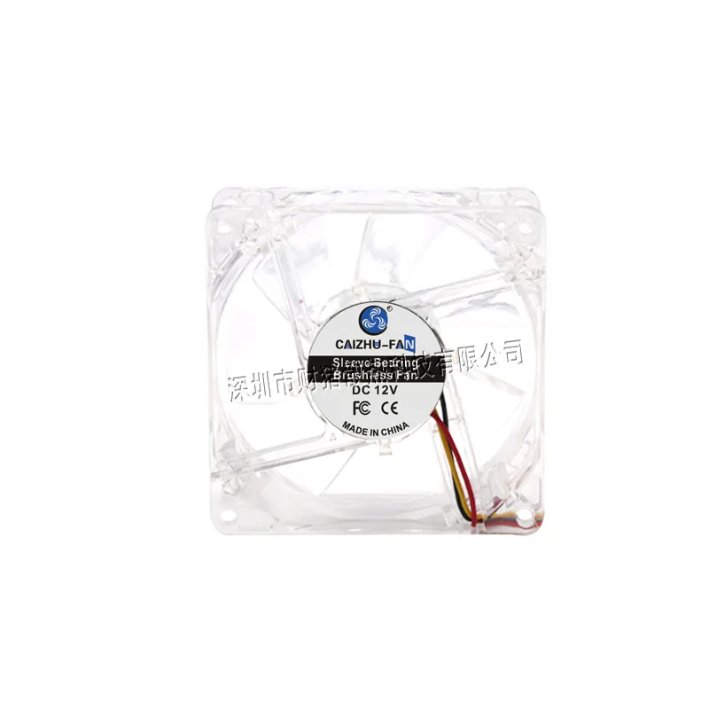 Blauwe Led Dc 12V 80Mm 8025 80*80*25Mm 8*8*2.5Cm Pc Behuizing Ventilator Koelventilator 2pin 3pin 4d