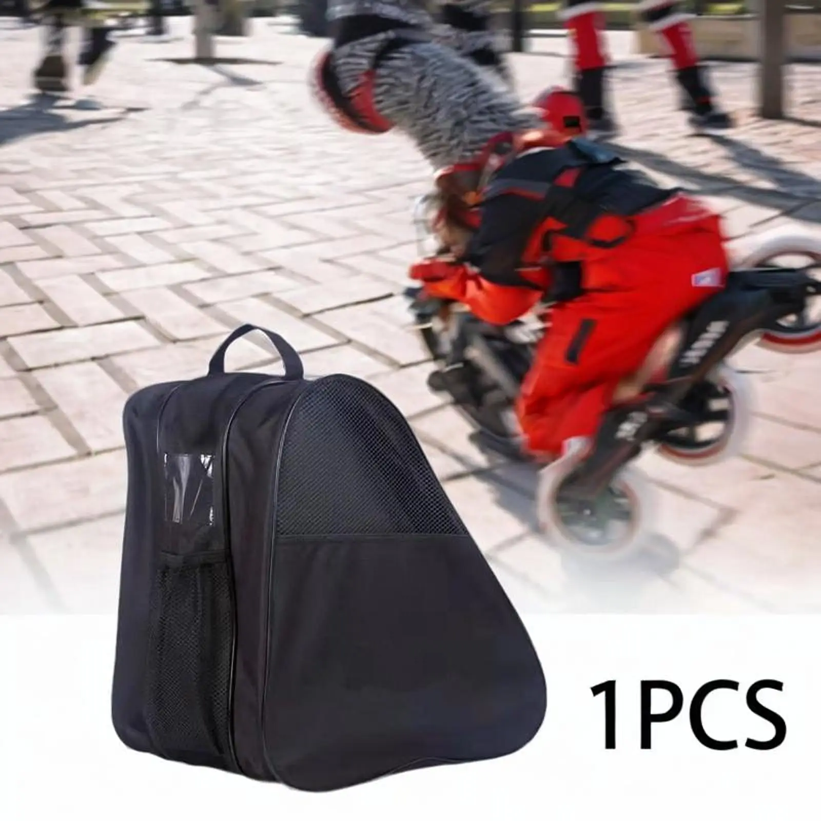 

Roller Skate Bag ,Shoe Storage, Large Capacity Handbag Carry Bag for Hold Inline Skates Knee Pads Kids and Adults