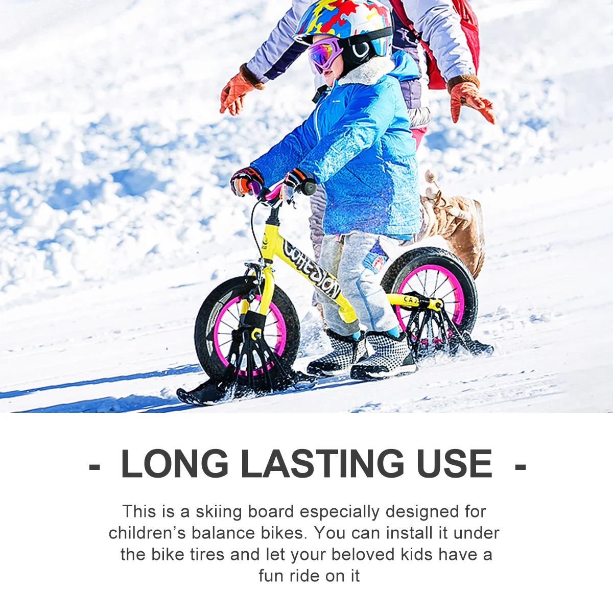 Ski Board Skiing Snow Sledge Sleds for Kids and Adult Sand Sliding Baby Scooter Bike Kit Tire The