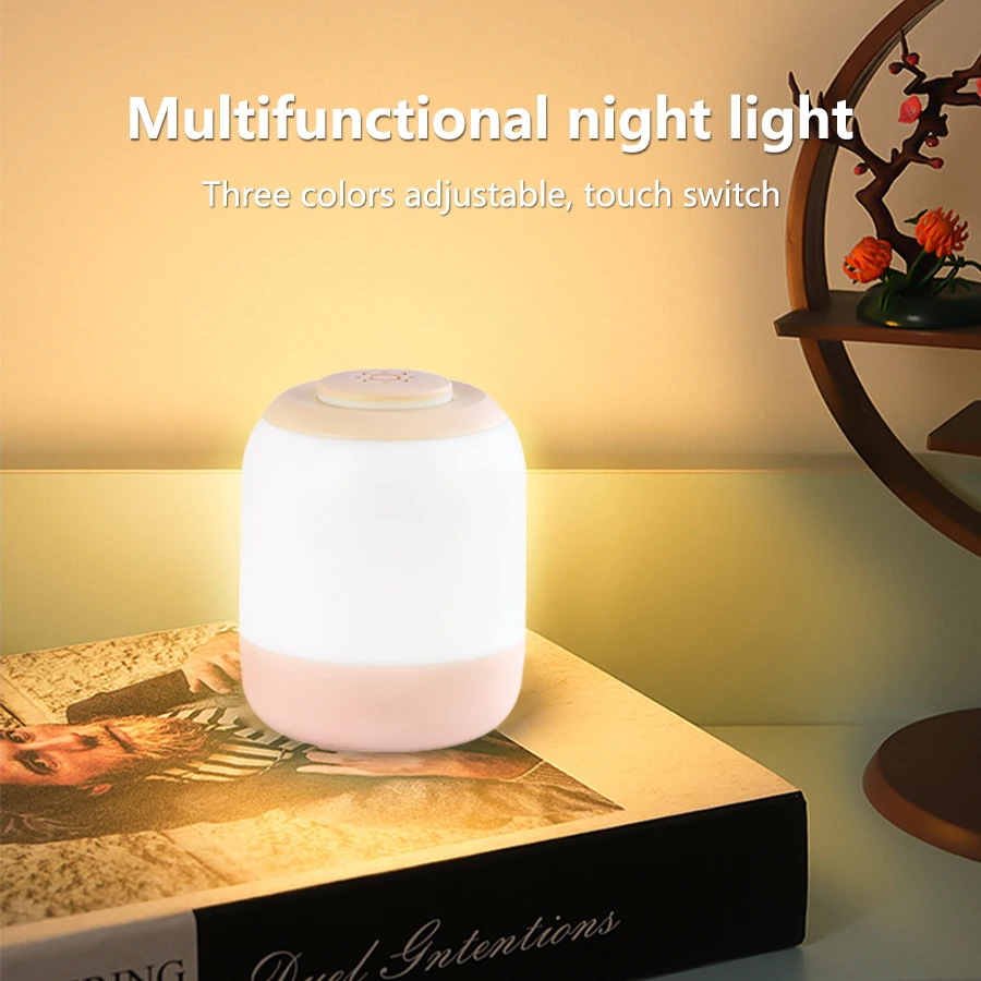 

LED Table Lamp Rechargeable Touch Night Light 3 Modes Dimming Desk Lamp Kids Gift for Bedroom Bedside Eye Protection Lamp