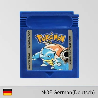 GBC Game Cartridge 16 Bit Video Game Console Card Pokemon Red Yellow Blue Crystal Gold Silver NOE Version German Language