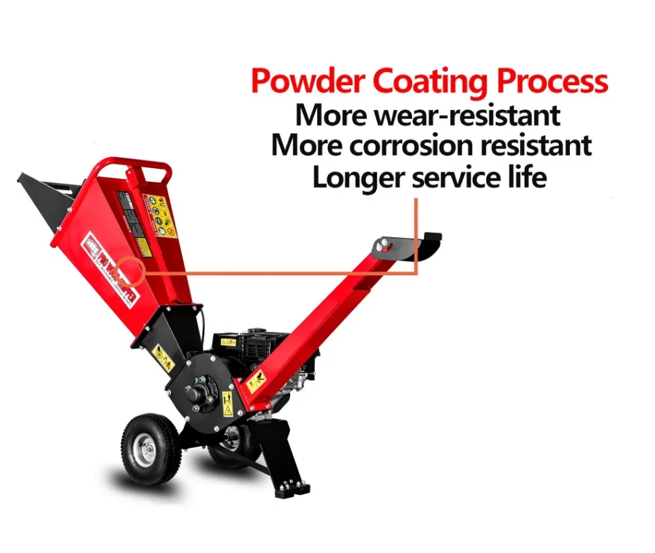 CE Certified 4-Stroke High Efficiency Drum Recoil Start Wood Chipper Shredder Skid Steer Mount Wood Chipper