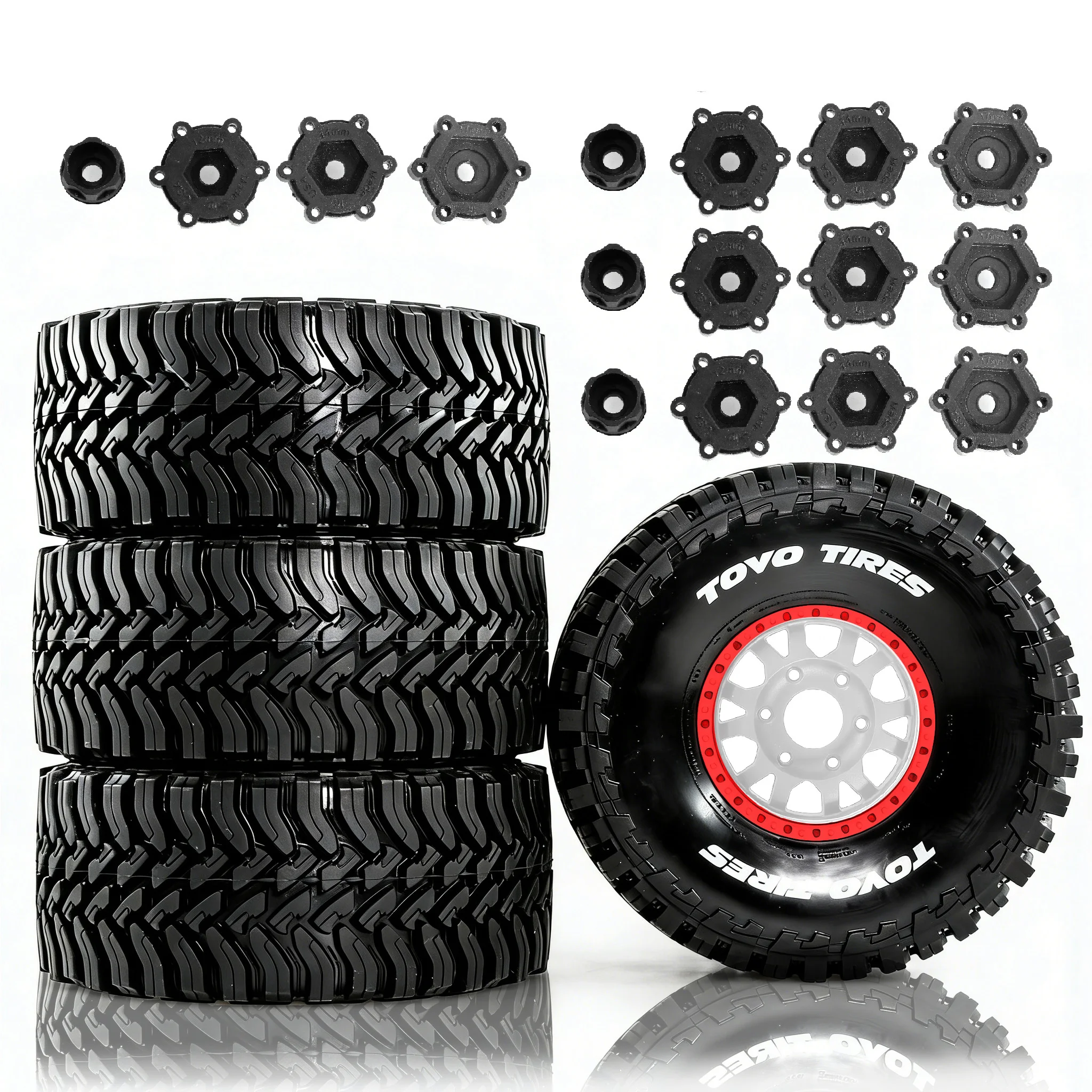 1/8 1/10 Short Turck Wheels Monster Buggy Tire 12 14 17mm Hex for RC Off Road Car Arrma Traxxas Slash Mojave Typhon 3S 6S Redcat