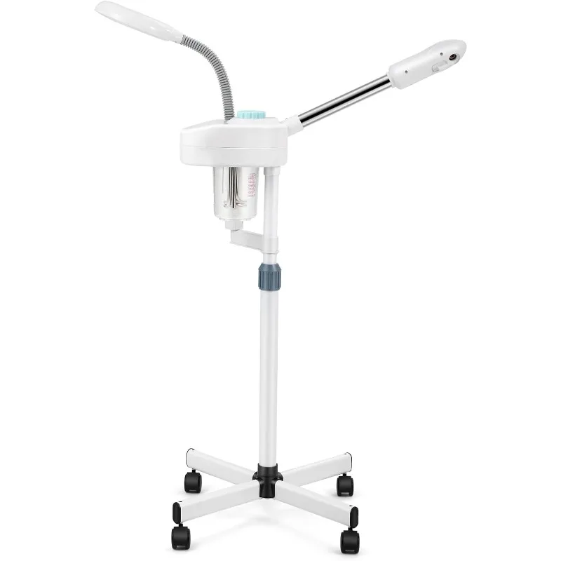 

Фитнес-клуб: Паровая лампа для лица 2-в-1 с 5-кратным LED-увеличением и горячим озоном, оборудование для салонов красоты для увлажнения кожи, белая