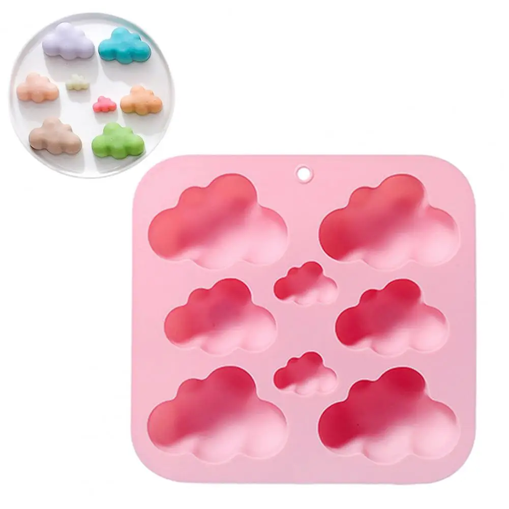 Silicone Baking Mold Cloud Silicone Soap Mold Diy Candle Resin Plaster Chocolate Biscuit Cake Ice Mould 8 Cavities Non-sticky