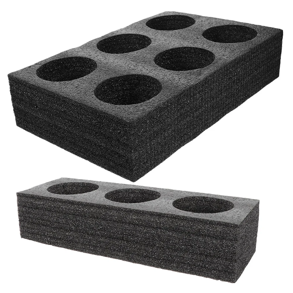 

2 Pcs Black 3H 6H Cup Holders Tea Coffee Drink Carrier Tray for Restaurant Dessert Shop Delivery Beverage Takeout
