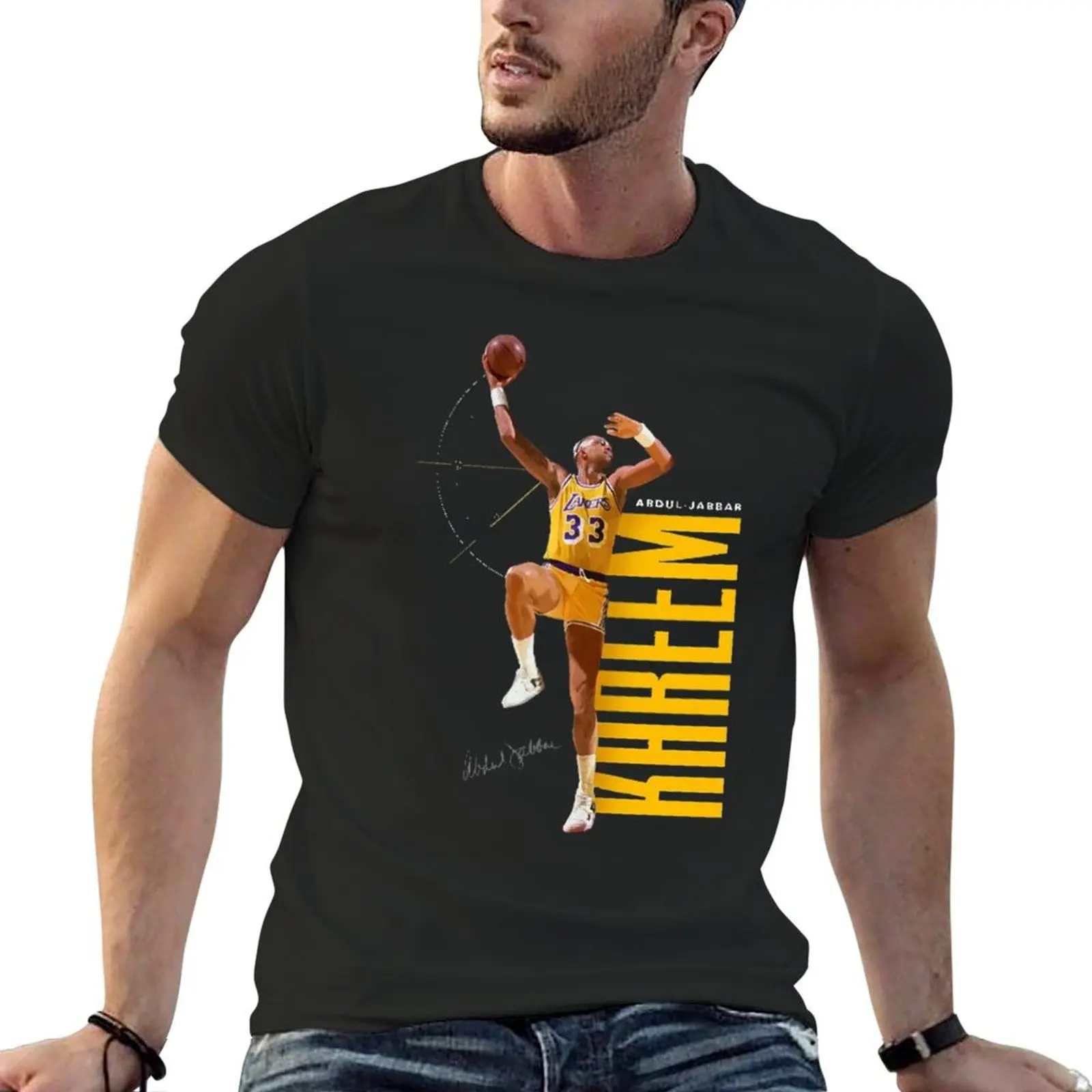 

Kareem abdul Jabbar T-Shirt cotton graphic tees shirts graphic tees croswit shirt man plain black t shirts men
