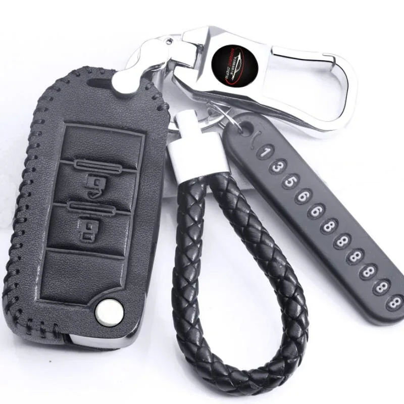 

Car Key Case Bag Holder Key Protective Sleeve Cover For Dongfeng D5 D6 D7 T5 Etc.